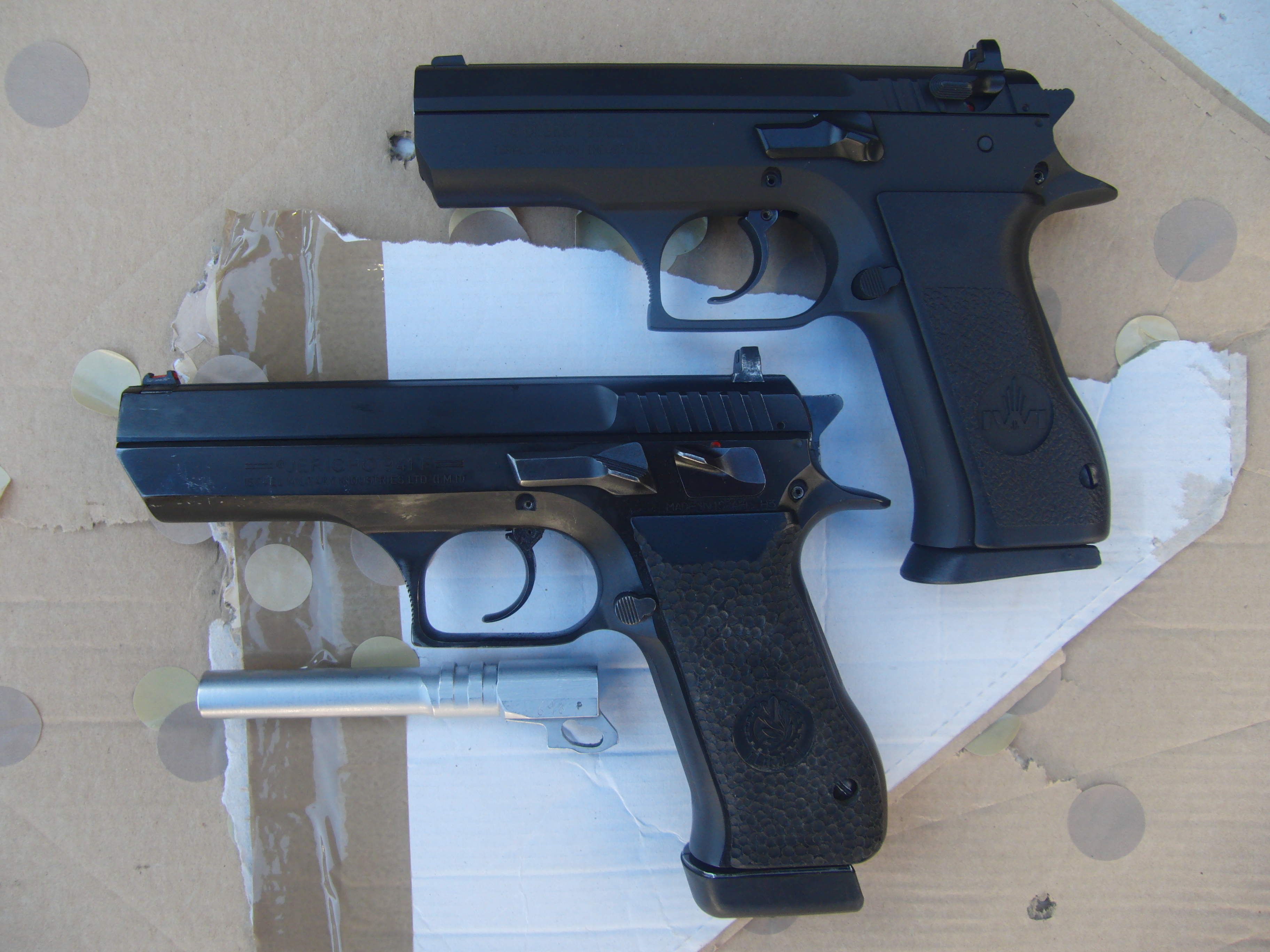 Comparativa Baby Eagle .45 ACP y Jericho 941 con cañón adicional del .41 AE